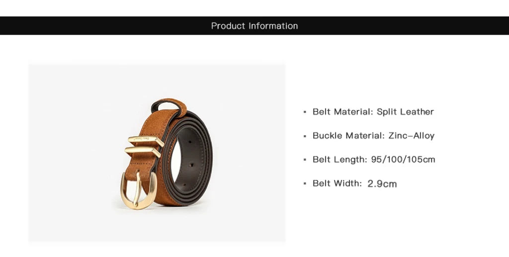 Women’s Leather Gold Buckle Belt