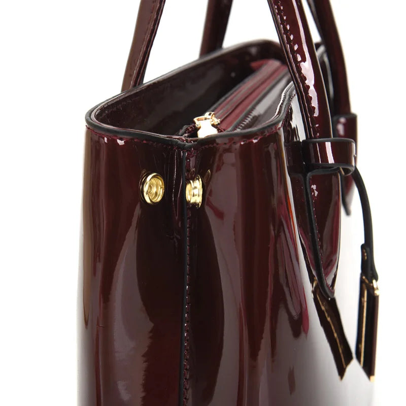 Women’s Patent Leather Shoulder Tote