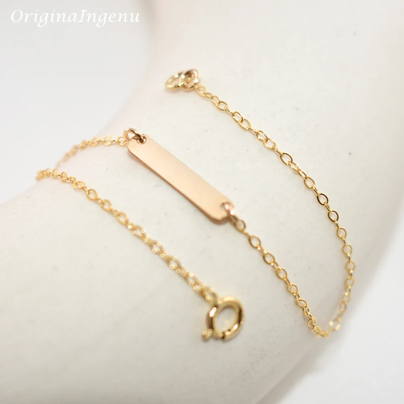 Handmade Gold-Filled Bar Bracelet