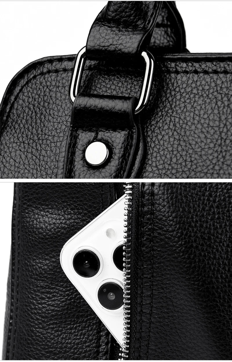 Women’s Luxury Leather Tote – Designer Large Shoulder Bag