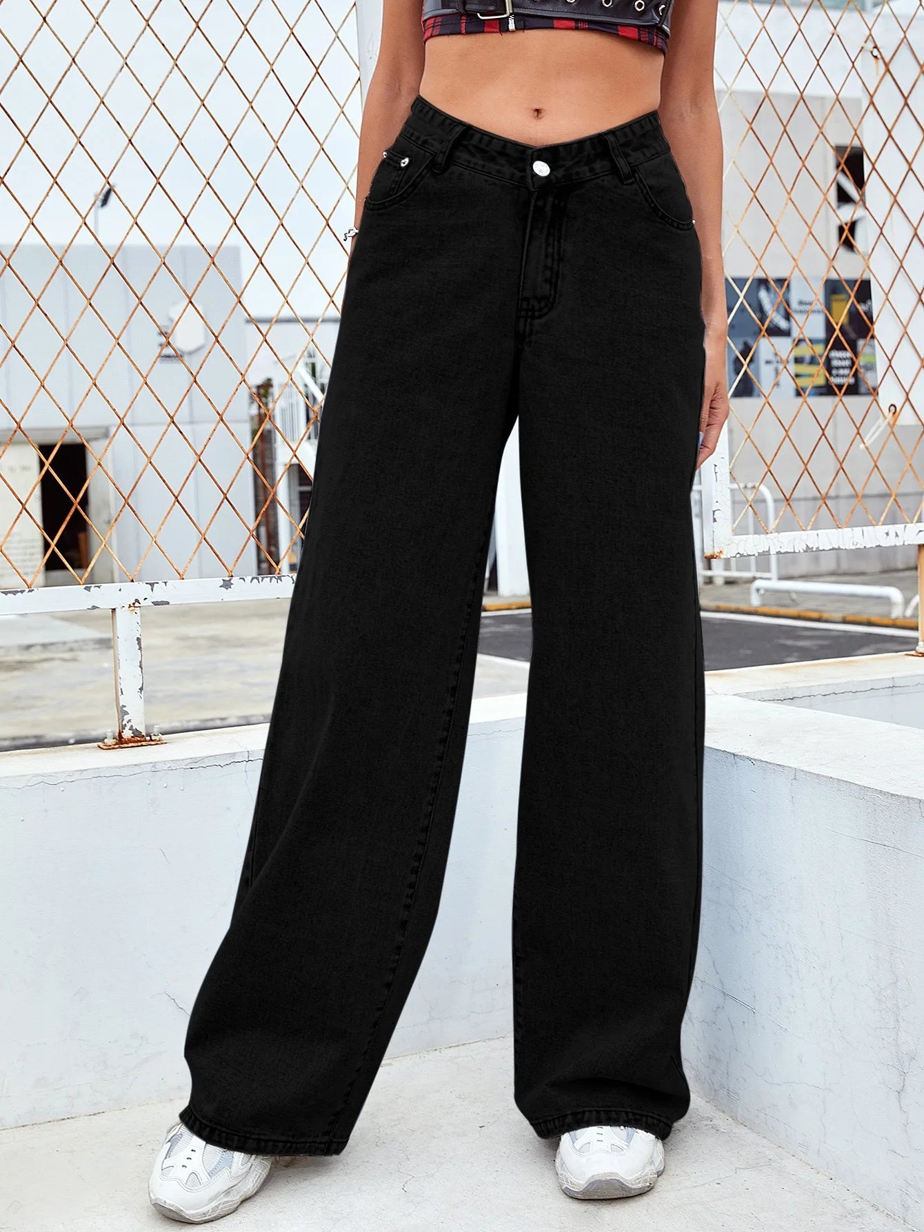 Women’s High-Waist Slim Straight Jeans