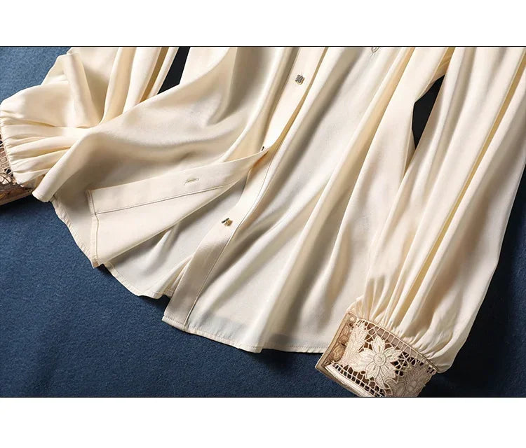 New arrived blouses for women Fashion elegan embroidery ladies shirts Button-Down Tops