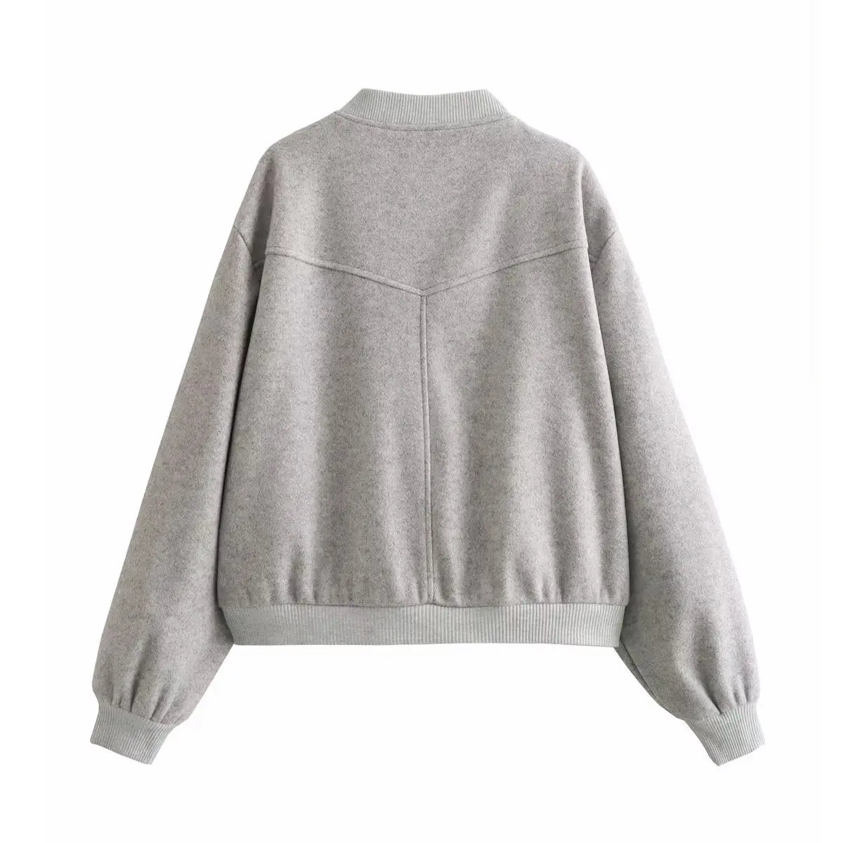 Women’s Cropped Bomber Jacket – Autumn/Winter Streetwear.