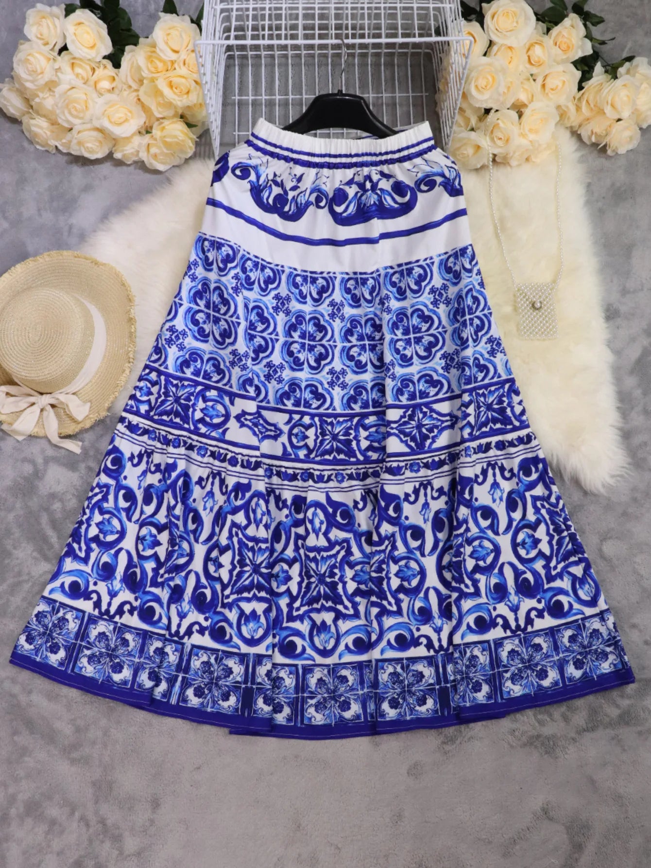 Women’s High-Waist Floral Maxi Skirt