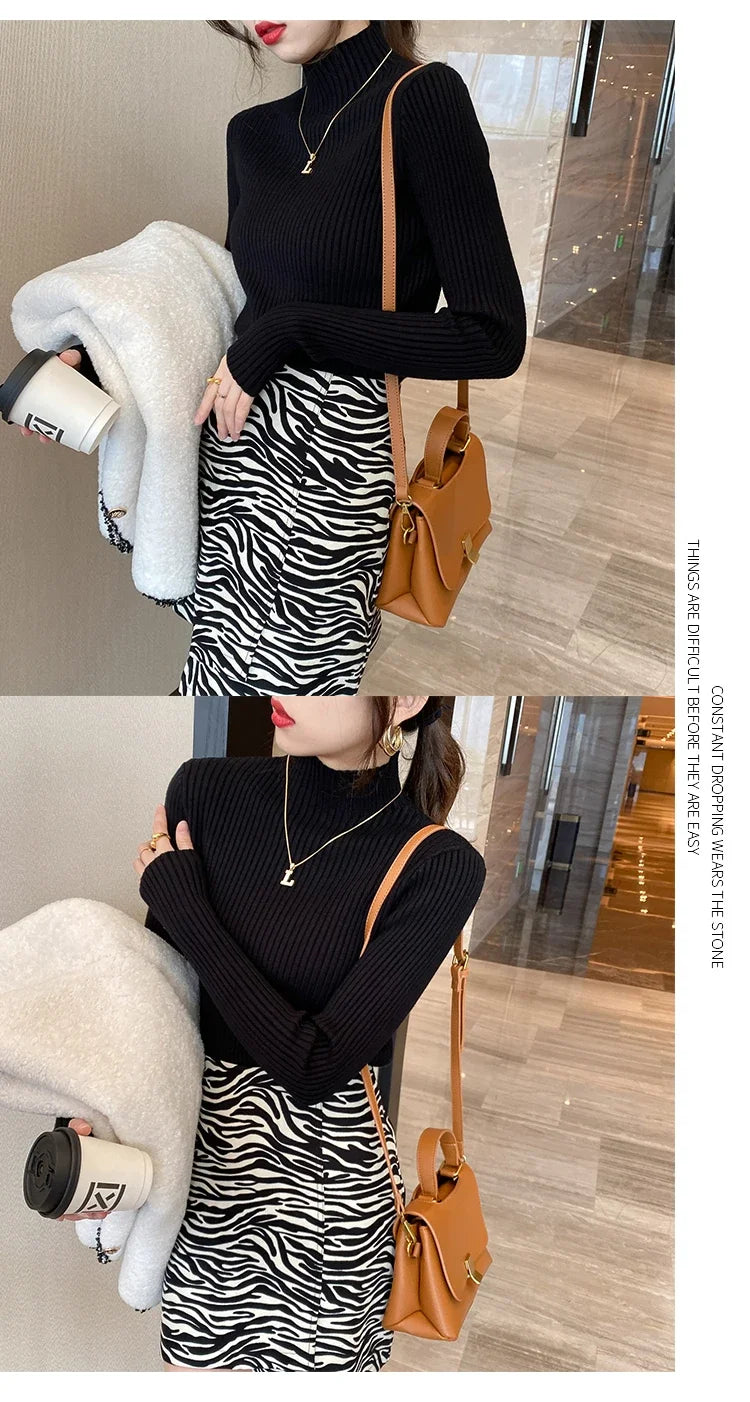 Sweater Women Autumn Winter Long Sleeve Knitted Women Sweater Pullover Slim Knit Sweater Women Tops Blusas Mujer De Moda J996