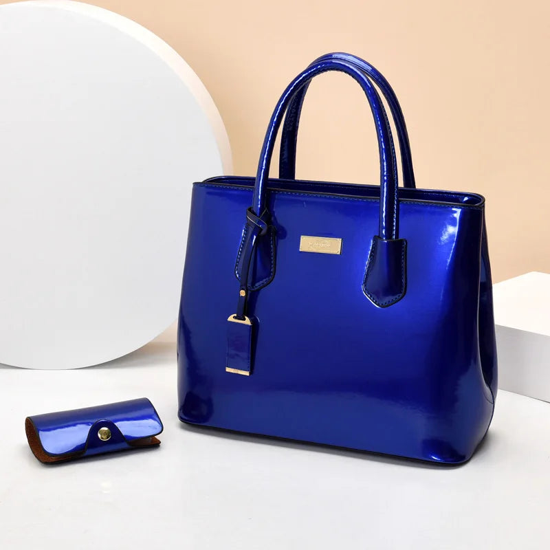 Women’s Patent Leather Shoulder Tote