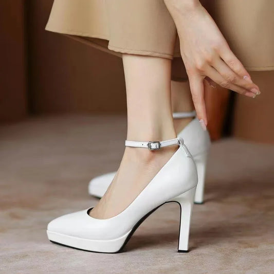 Women’s White Platform Stiletto Heels
