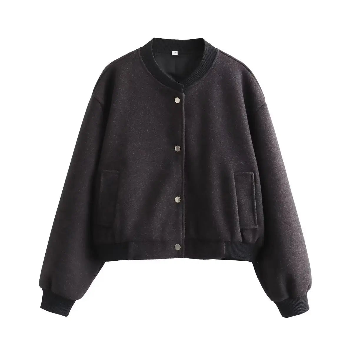Women’s Cropped Bomber Jacket – Autumn/Winter Streetwear.