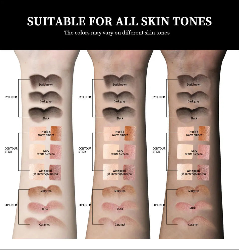 Makeup Set – Contour, Eyeliner & Lipstick