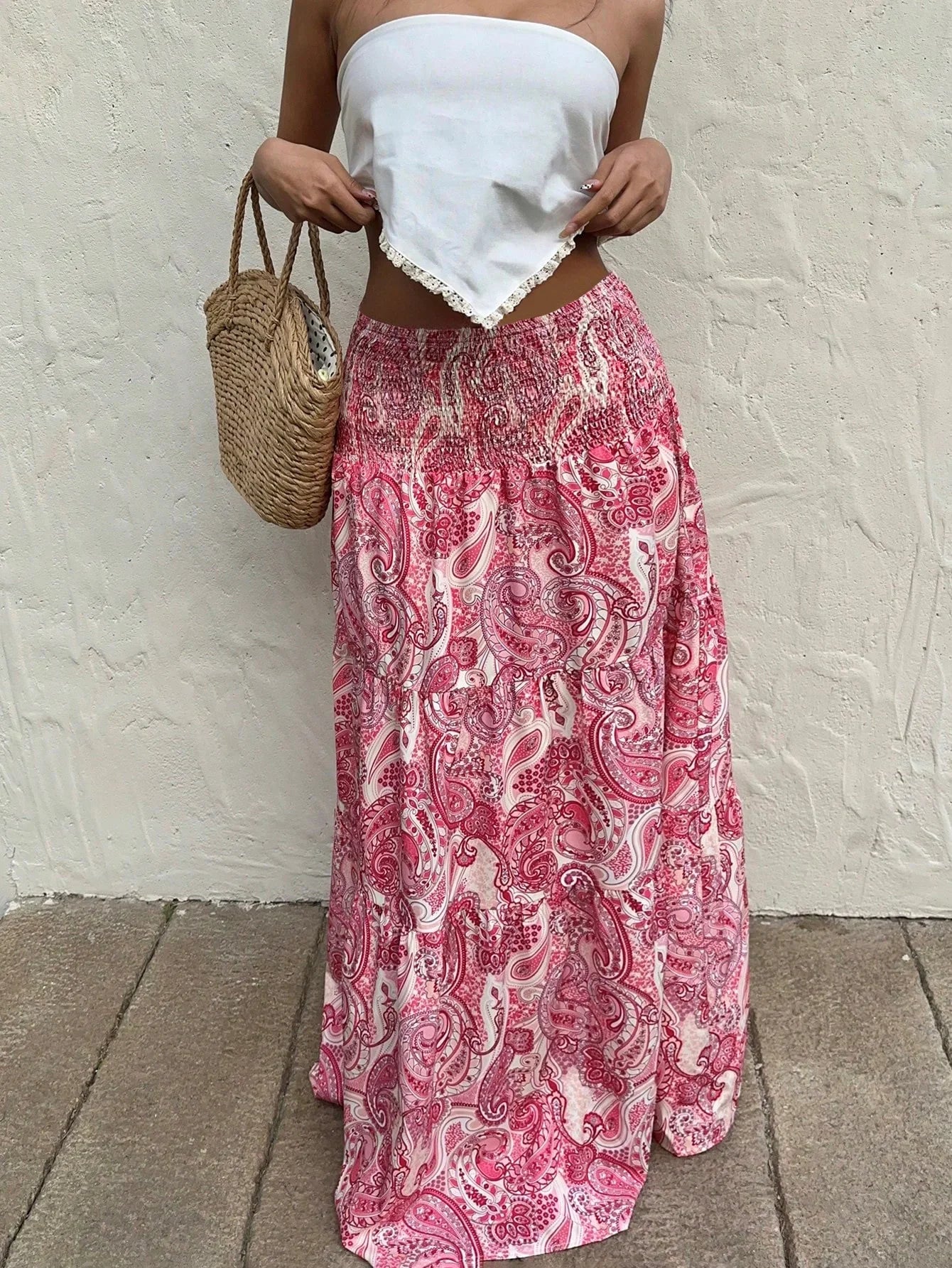 Women’s Elastic Waist A-Line Skirt