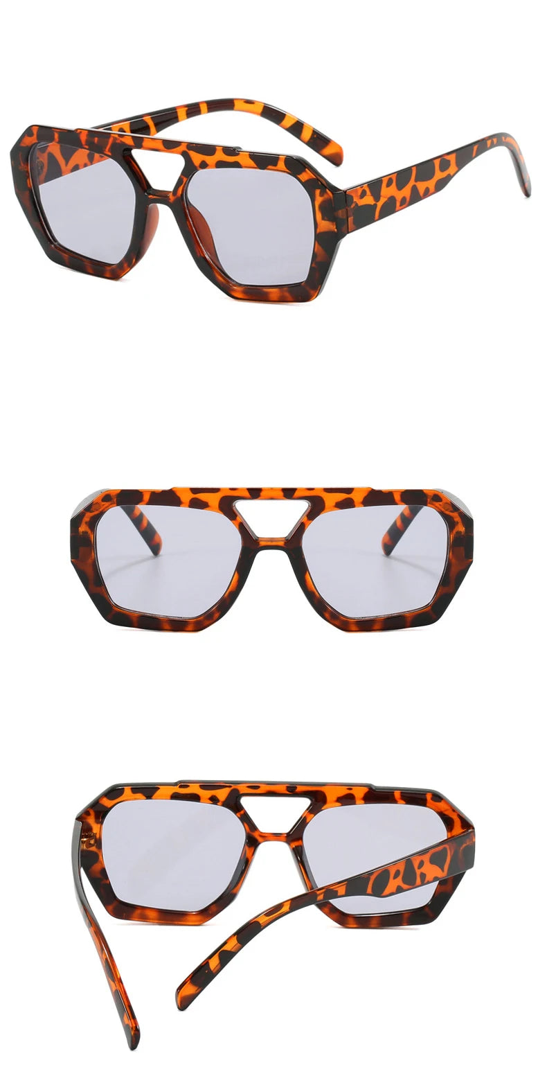Unisex Vintage Square Sunglasses