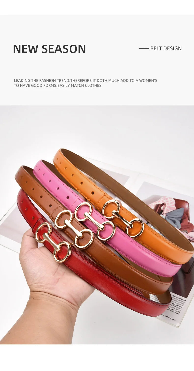 Women’s Leather Belt – 2.4 cm