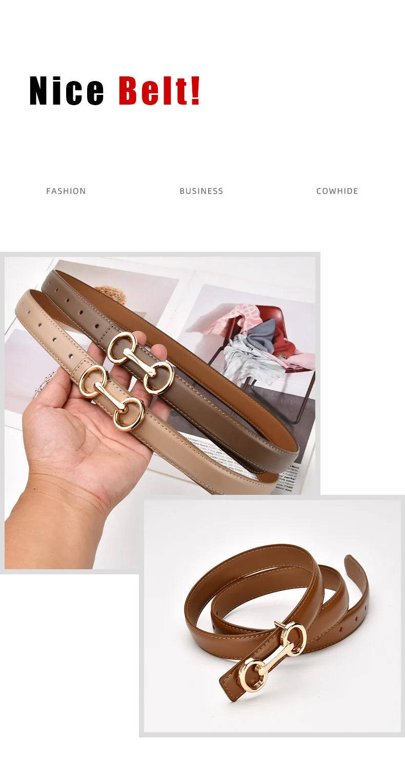 Women’s Leather Belt – 2.4 cm