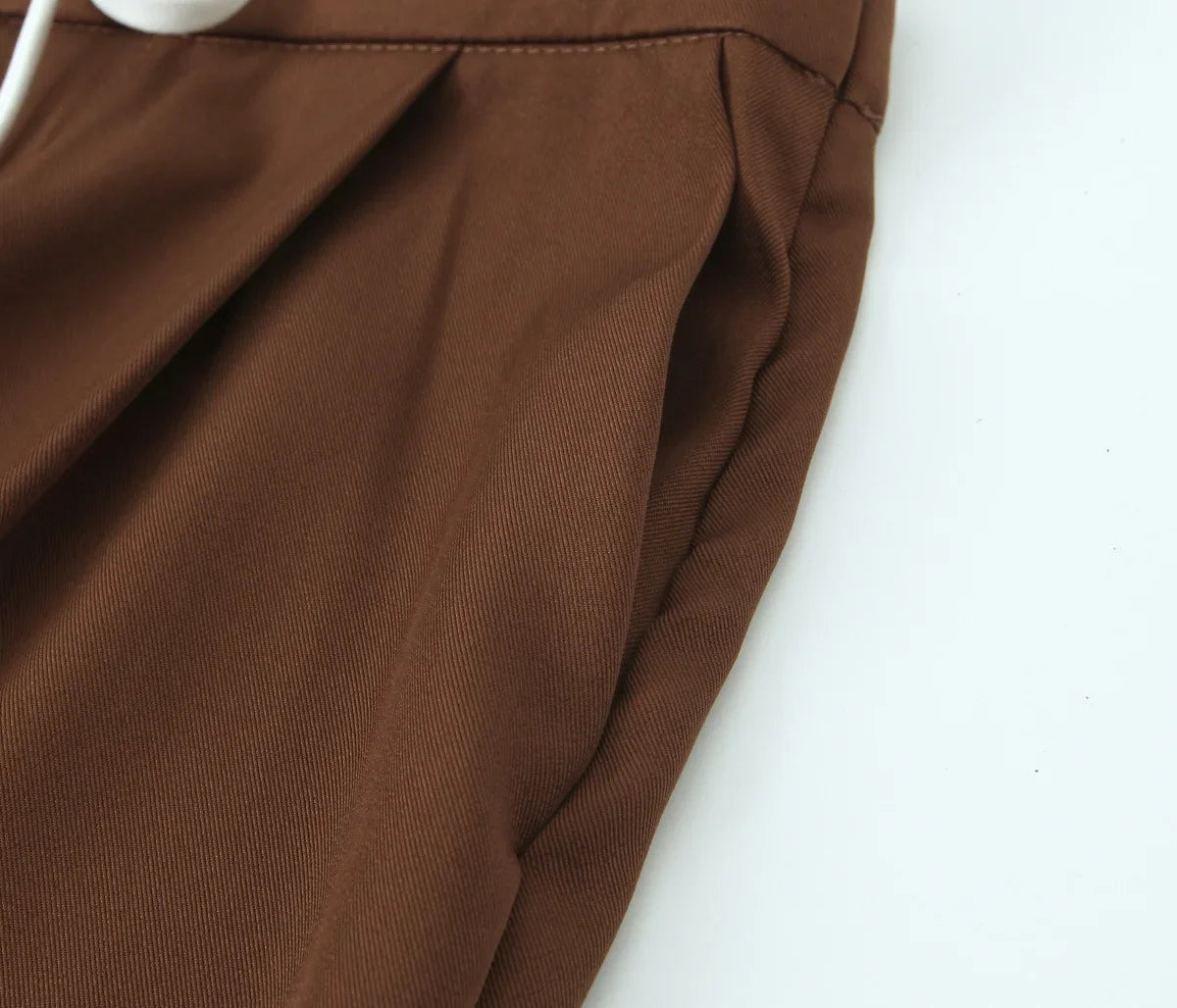 Women’s Wide-Leg Pants – Double Waistband, High Elastic, Drawstring & Side Pockets