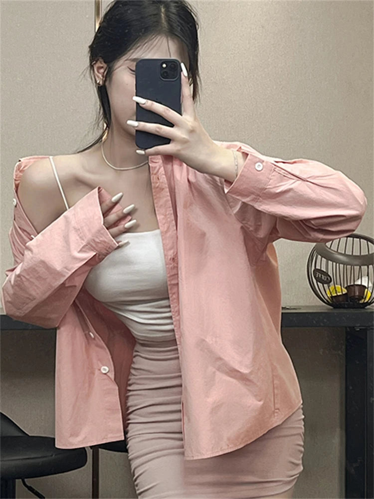 Women Blouse Female Shirt Summer Womens Blouses Spring Maxi Blusas Casual Elegant Vintage Long Sleeve Cotton Oversize Loose