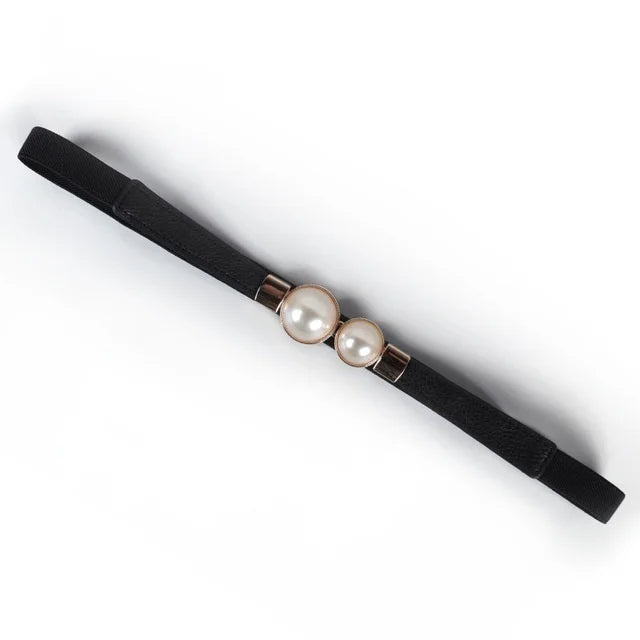 Women’s Double Pearl Elastic Belt