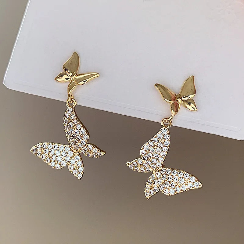 Women’s Butterfly Pearl Earrings