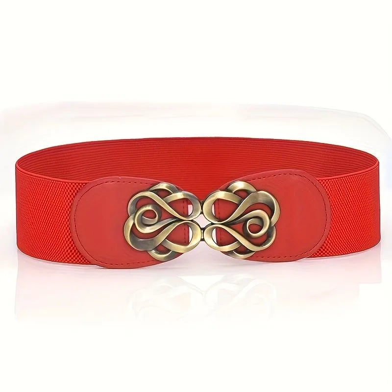 Women’s Elastic Waist Belt – Simple Fashion Buckle