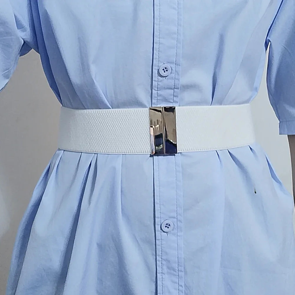 Women’s High-Quality Black Elastic Belt