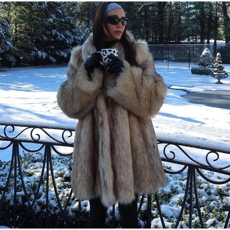 Women’s Luxury Faux Fur Coat