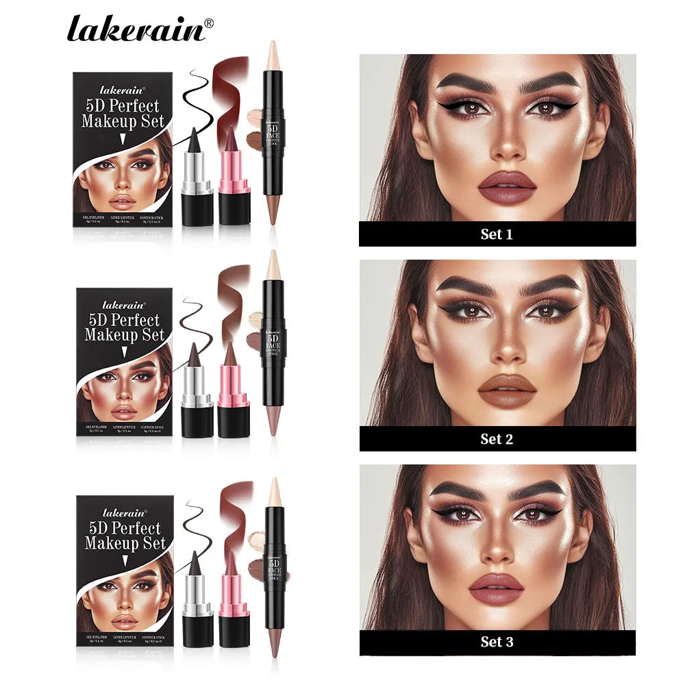 Makeup Set – Contour, Eyeliner & Lipstick