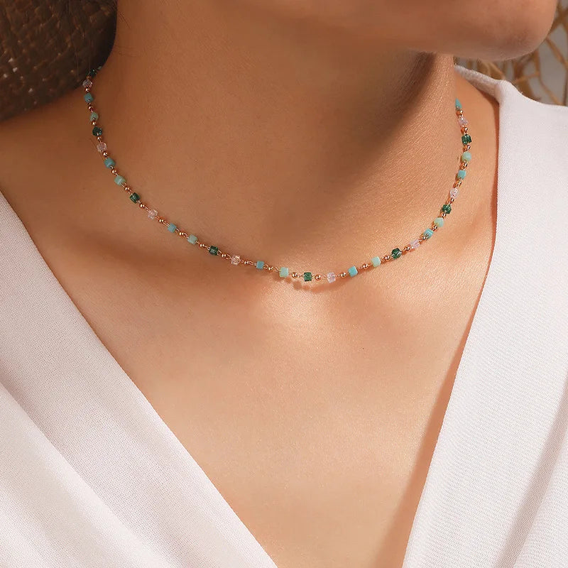 Women’s Boho Beaded Choker Necklace