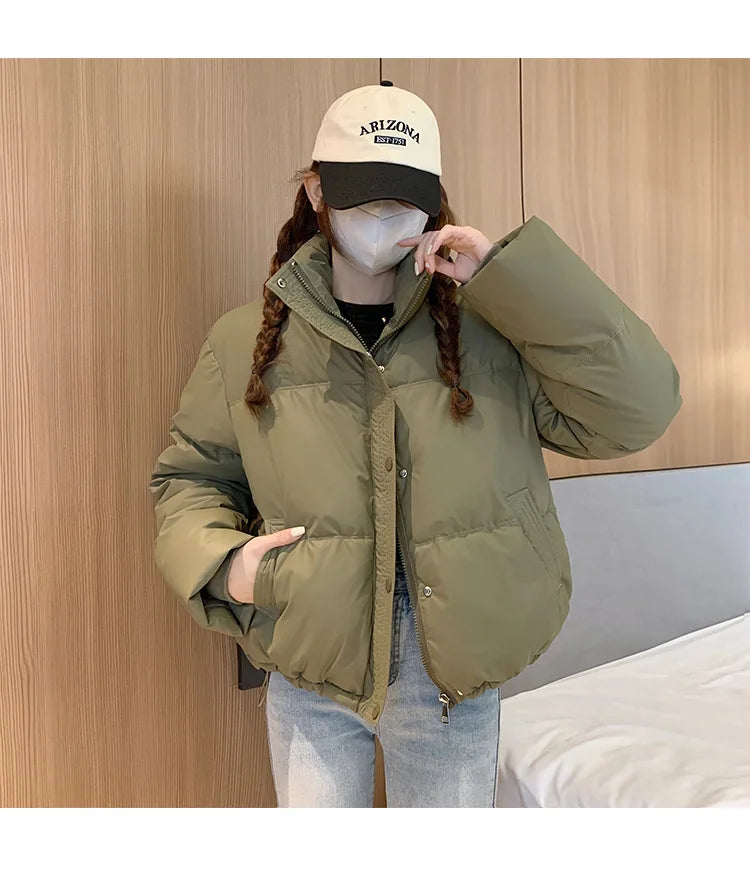 Women’s Short PU Leather Padded Jacket