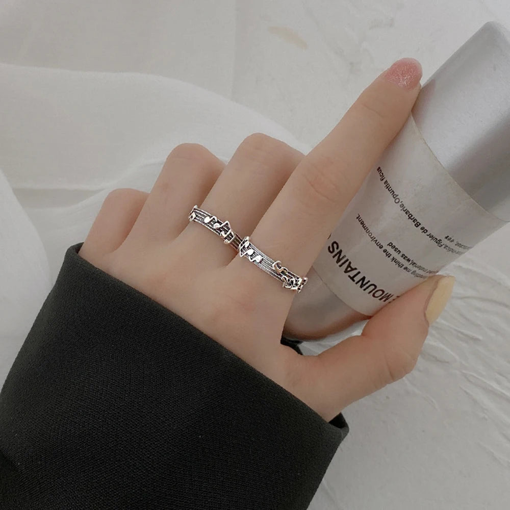 Women’s Music Note Stainless Steel Ring
