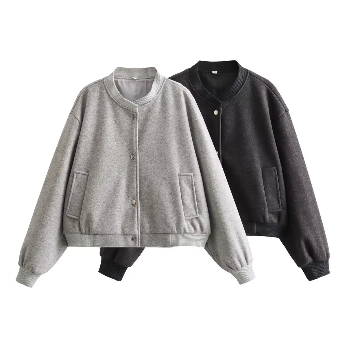 Women’s Cropped Bomber Jacket – Autumn/Winter Streetwear.