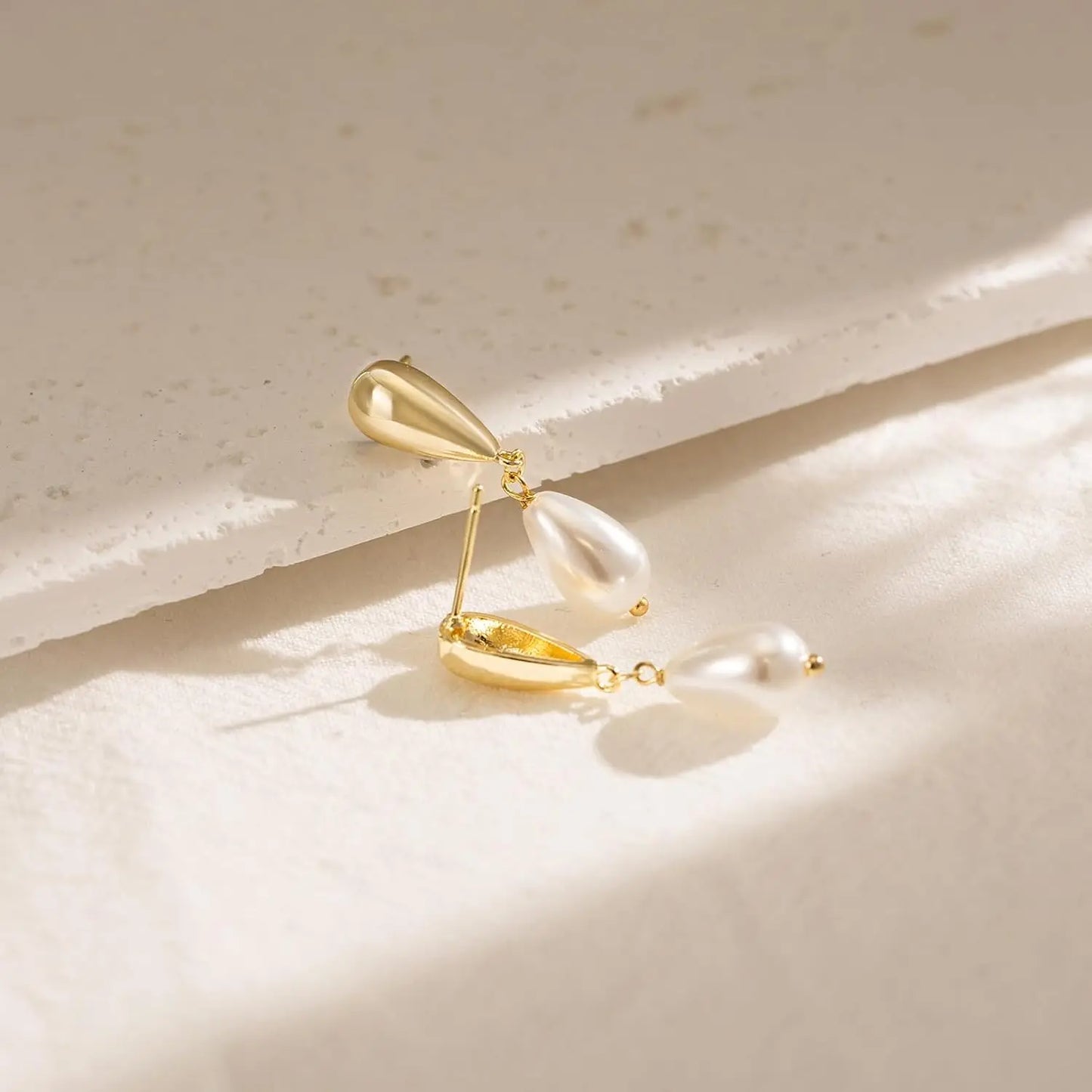 Women’s 14K Gold Plated Pearl Drop Earrings