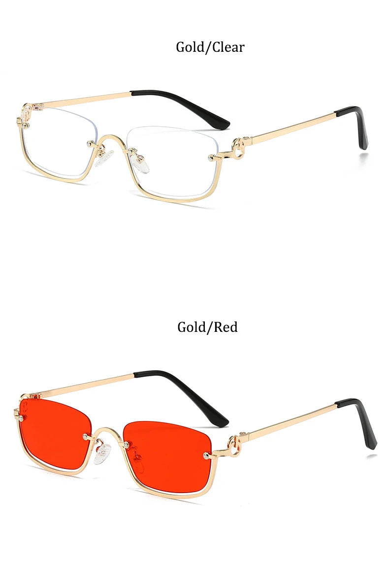 Women’s Half Frame Square Sunglasses