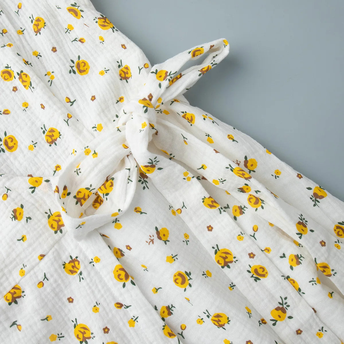 Women’s Floral Cotton Dress – V-Neck Short Sleeve Tunic for Summer