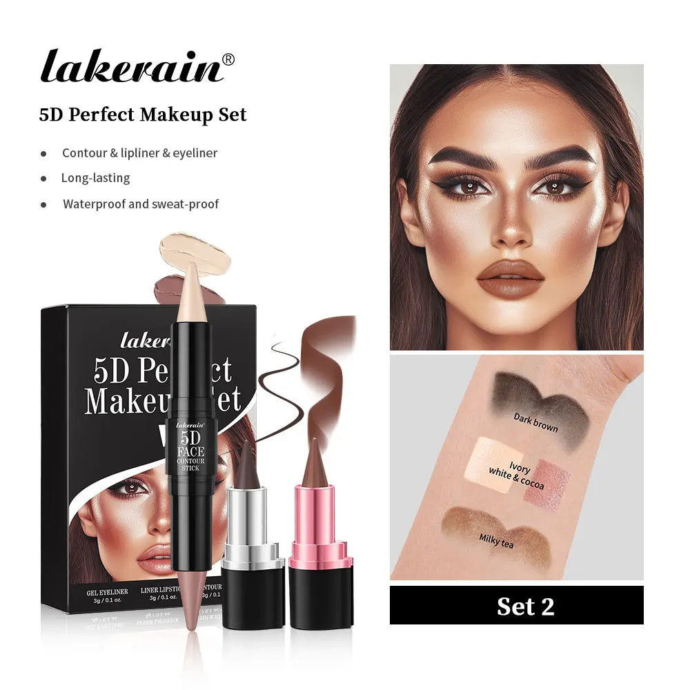 Makeup Set – Contour, Eyeliner & Lipstick