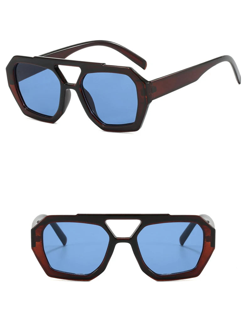 Unisex Vintage Square Sunglasses