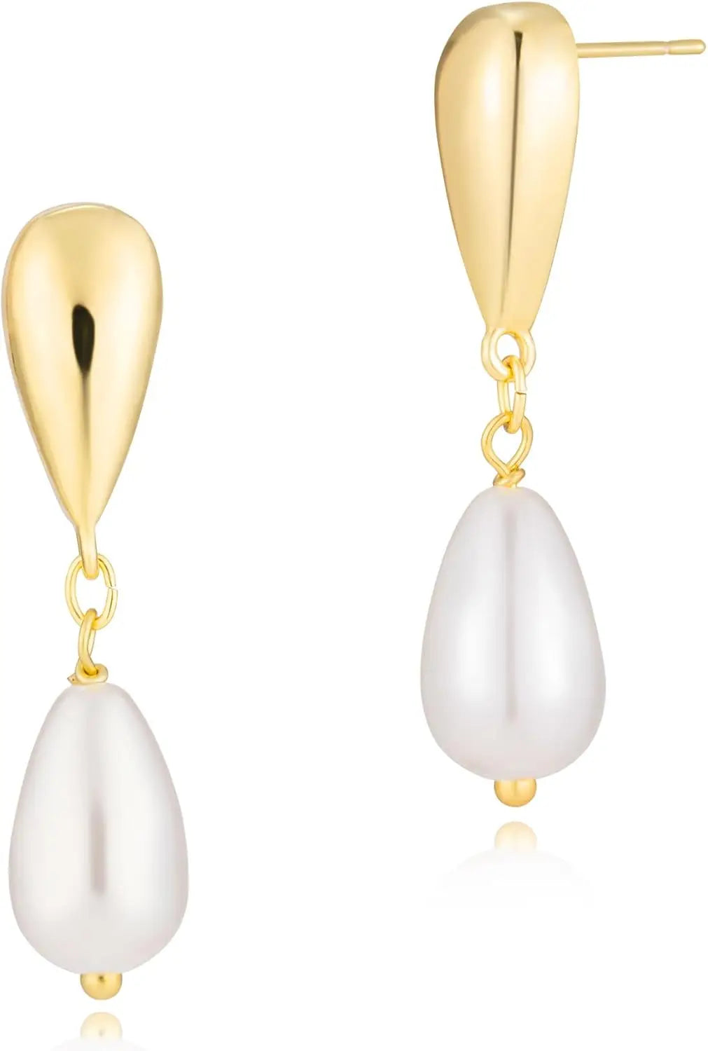 Women’s 14K Gold Plated Pearl Drop Earrings