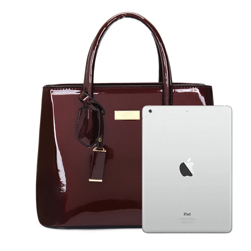 Women’s Patent Leather Shoulder Tote