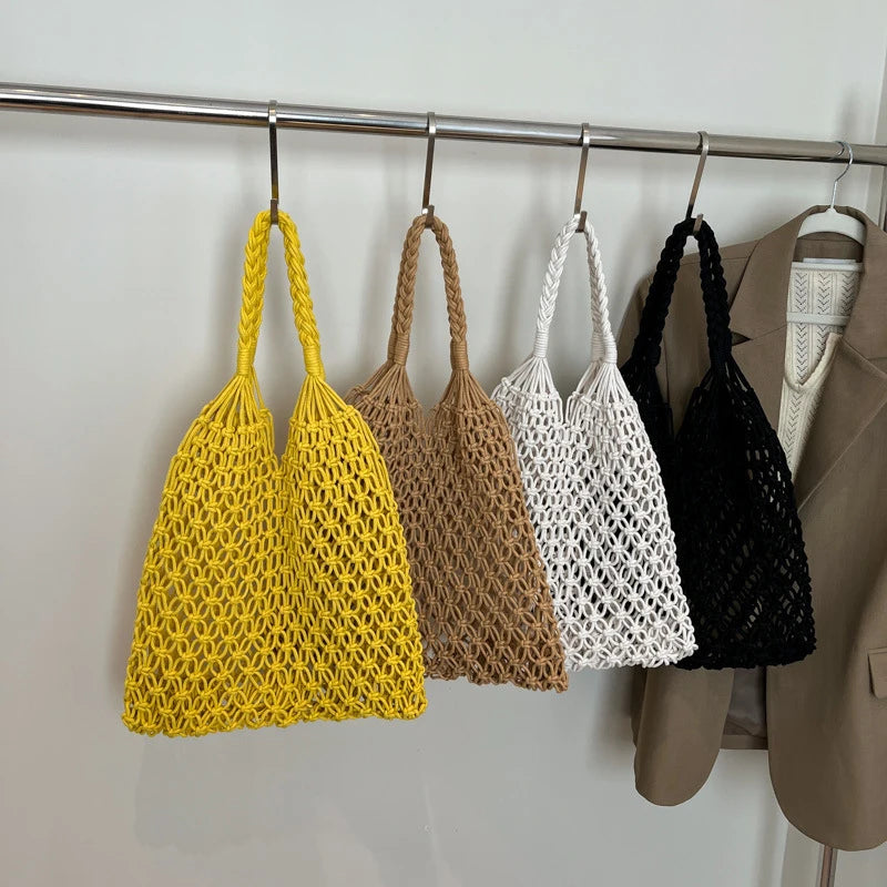 Women’s Hand-Woven Hollow Shoulder Tote