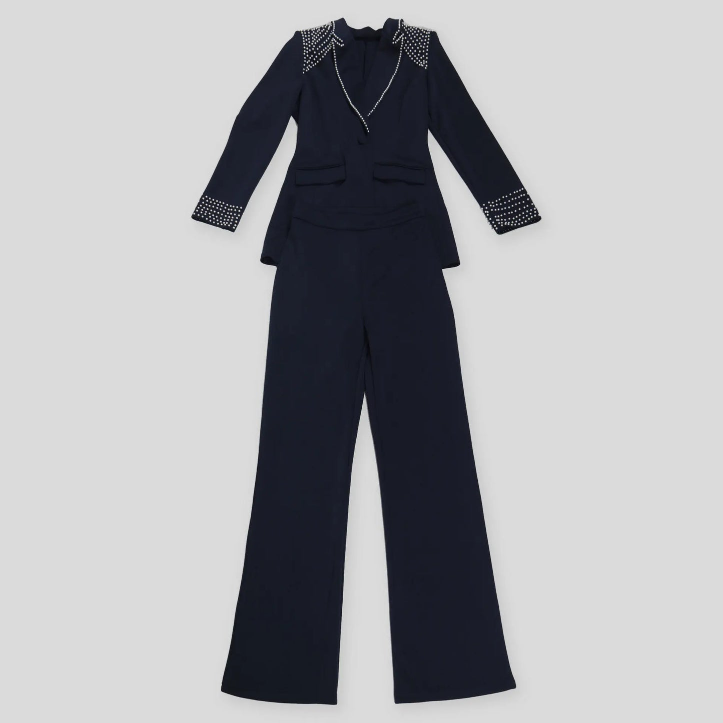 Women’s Two-Piece Pant Set – Y2K Blazer & High-Waist Slim Pants