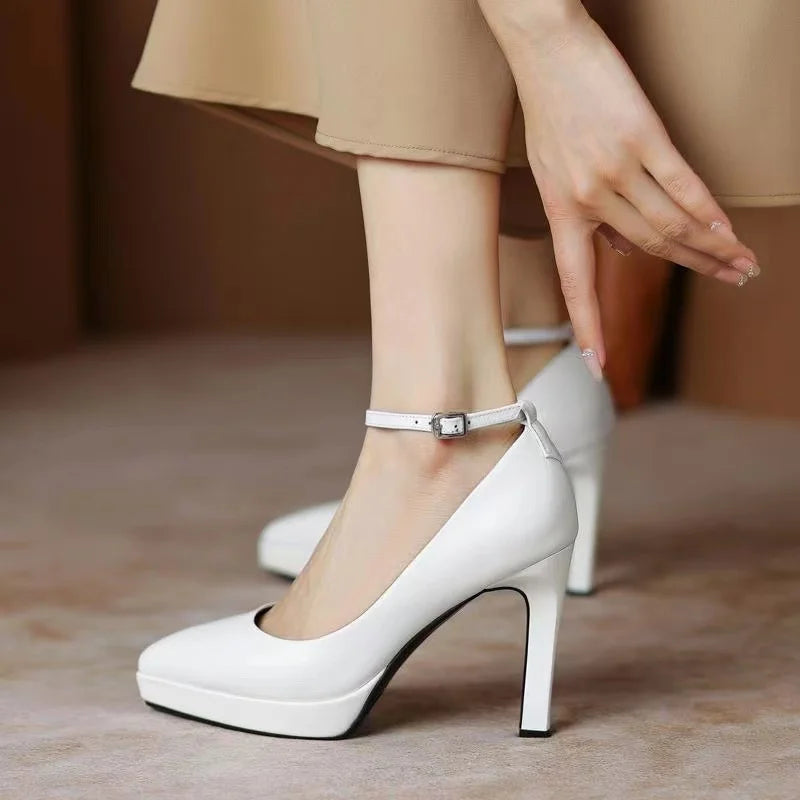 Women’s White Platform Stiletto Heels