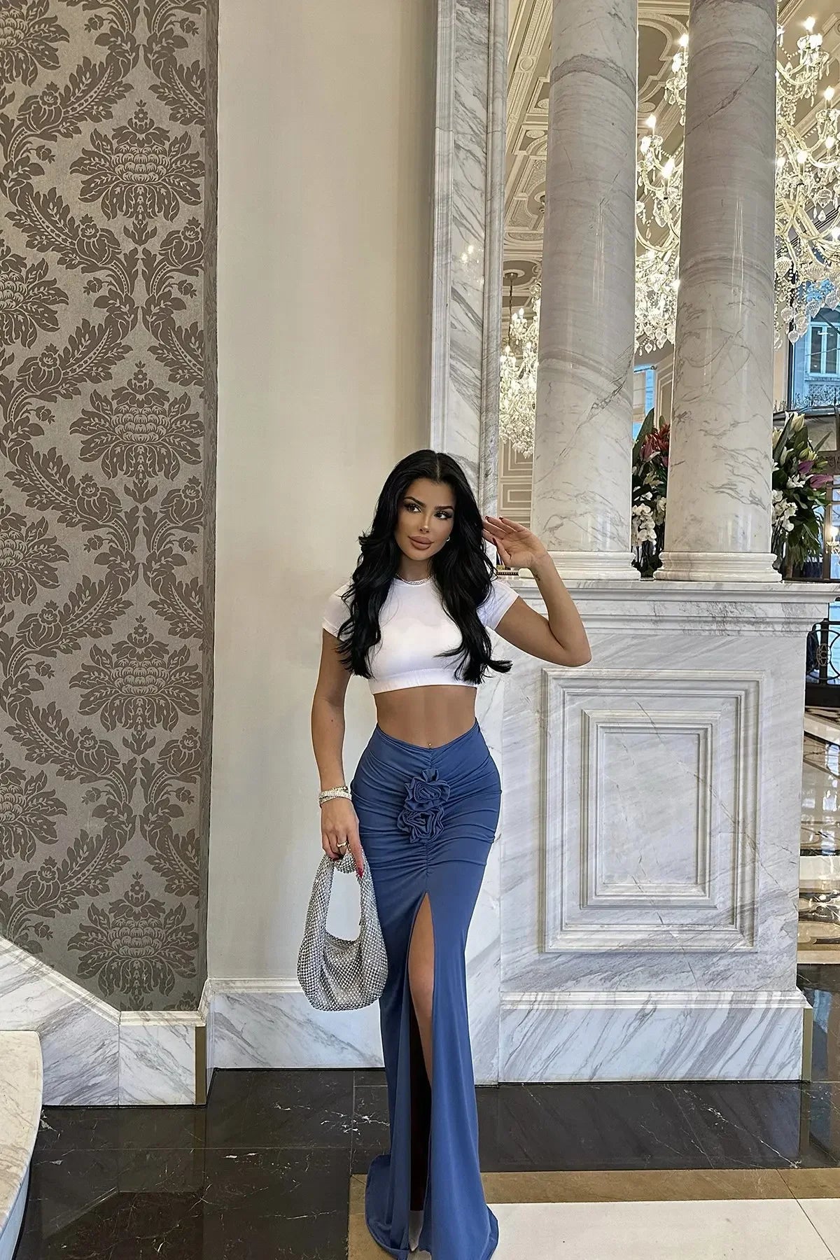 Women’s High-Waist Split Skirt – Summer Streetwear
