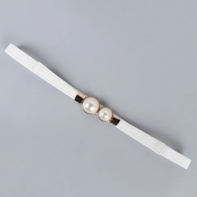 Women’s Double Pearl Elastic Belt