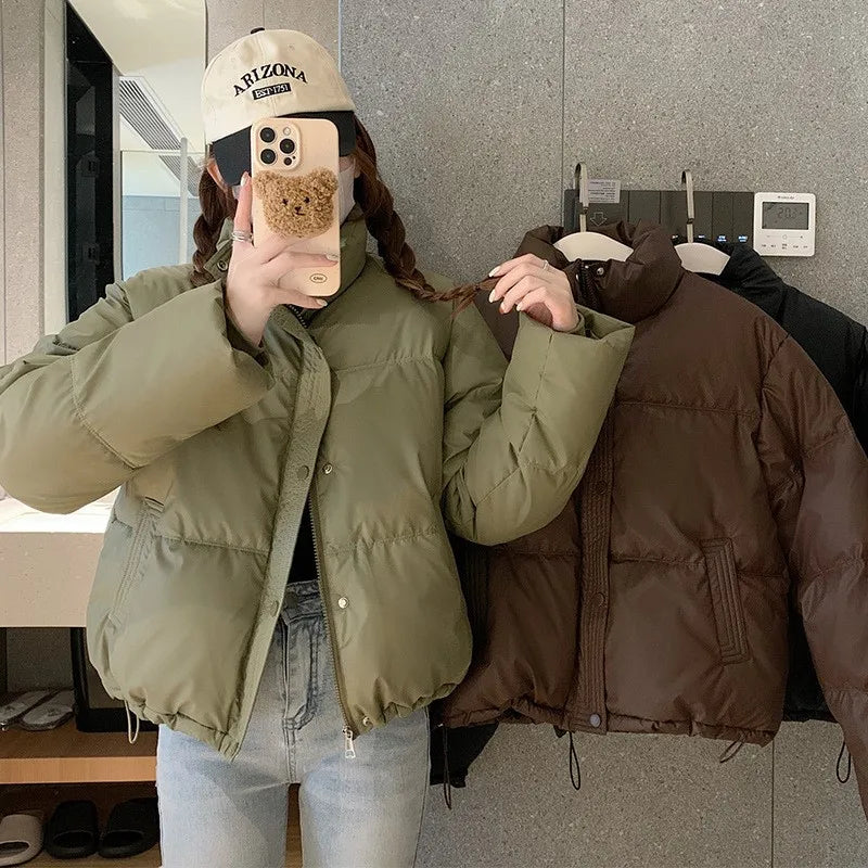 Women’s Short PU Leather Padded Jacket