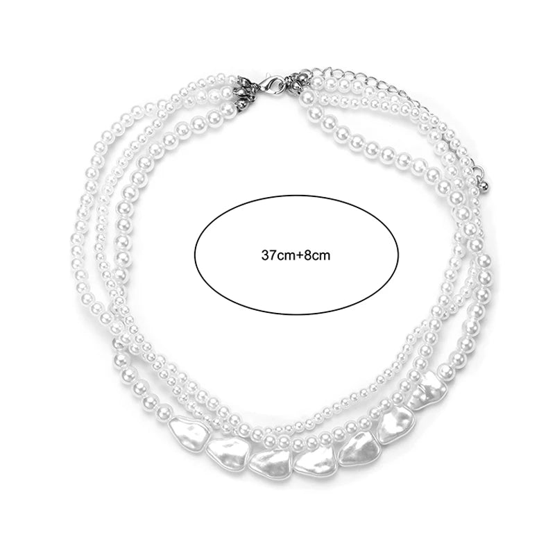 Women’s Multi-Layer Pearl Choker Necklace