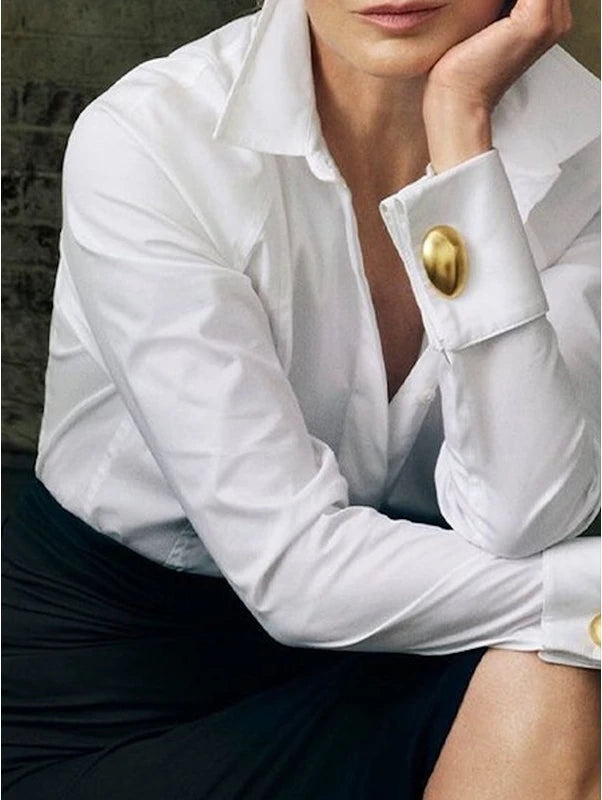 Modigirl Trendy Women's Shirts Office Lady Long Sleeves Classic Tops 2024 New Autumn Spring Original Clothing Blouses for Woman