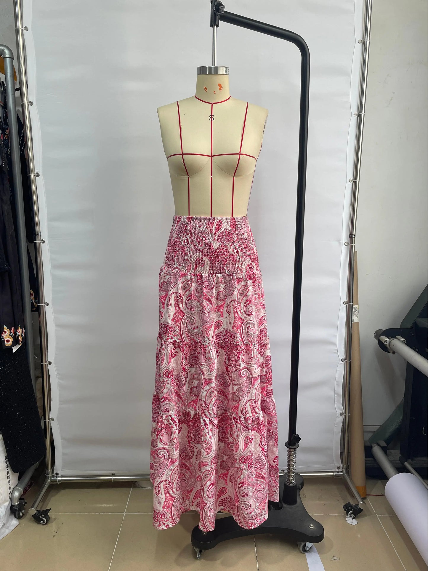 Women’s Elastic Waist A-Line Skirt