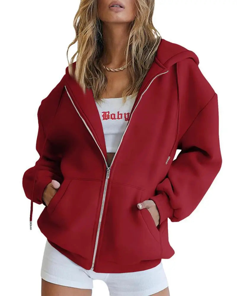 Women’s Oversized Zip-Up Hoodie