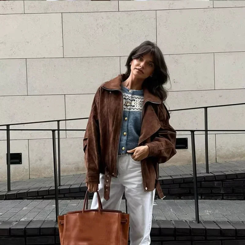 Women’s Oversize Suede Jacket