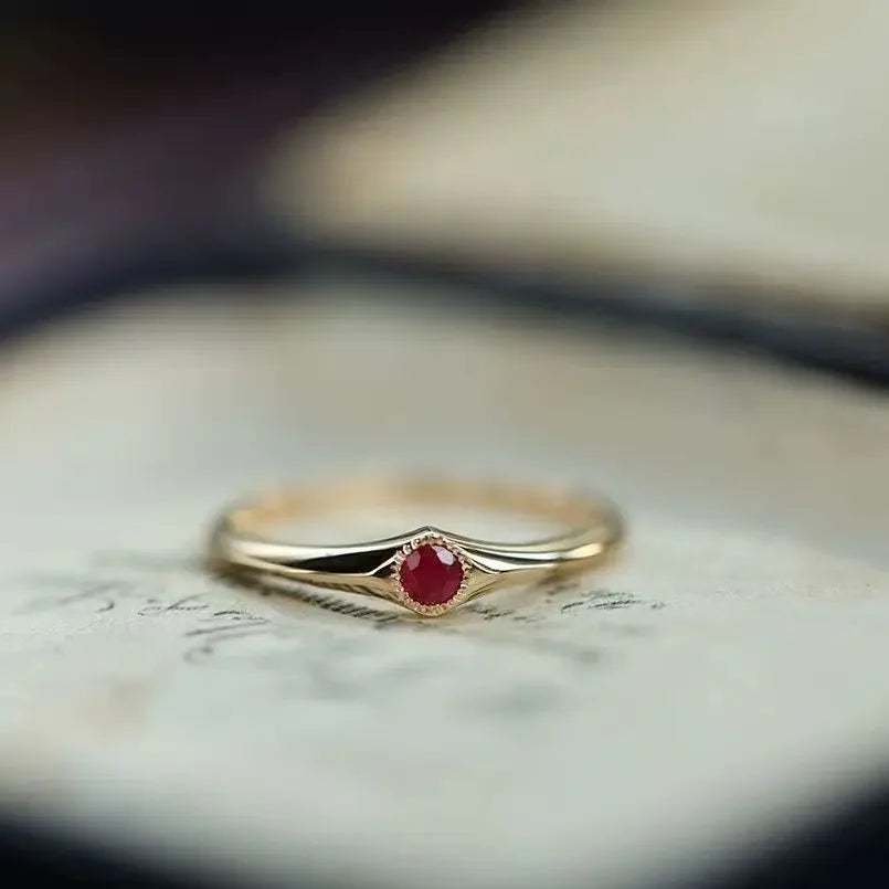 Women’s Classic Ruby Stacking Ring