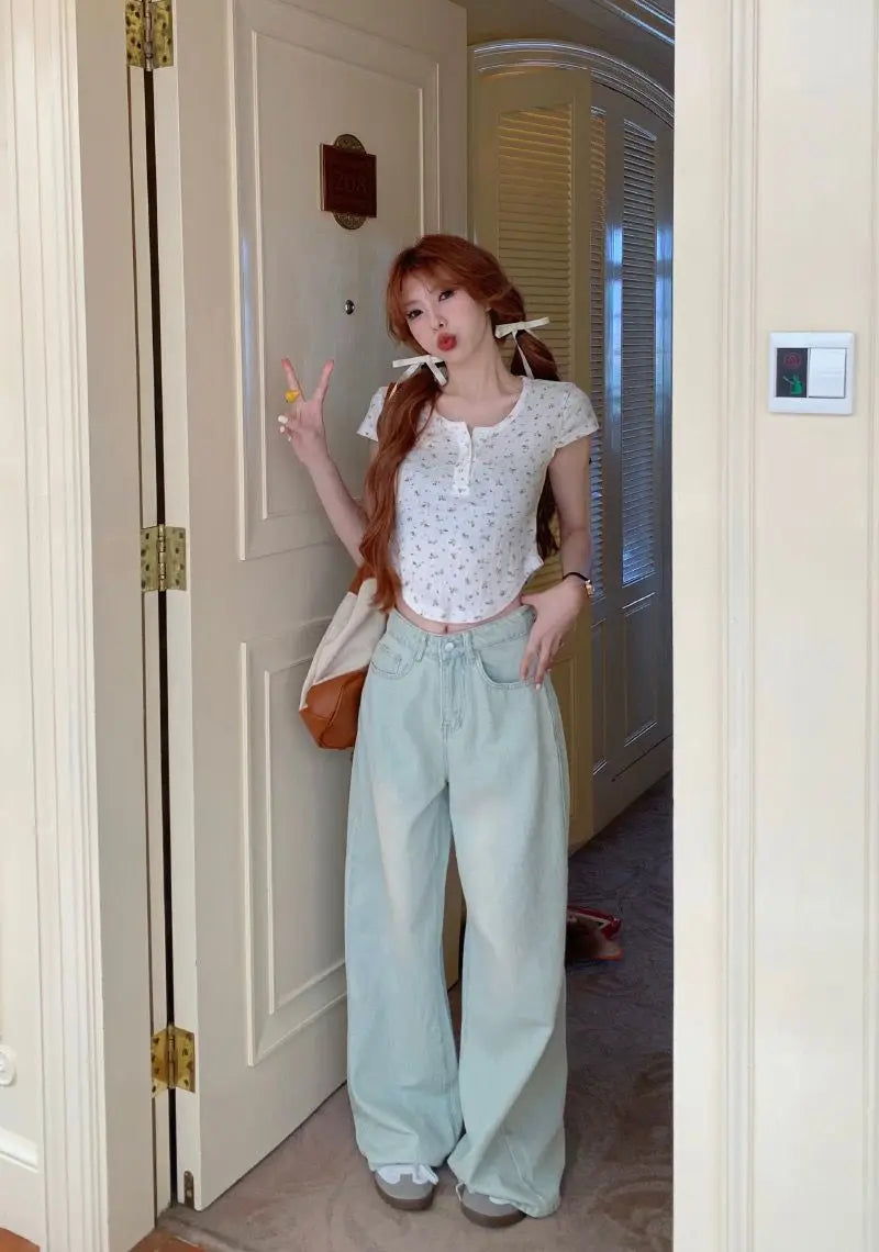 Women’s Vintage Wide-Leg Summer Jeans