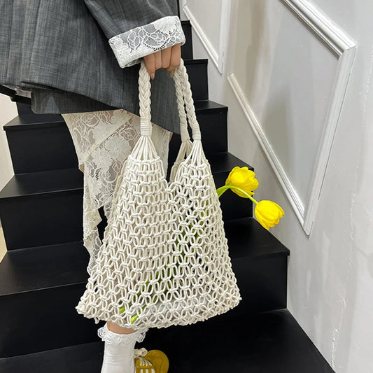Women’s Hand-Woven Hollow Shoulder Tote